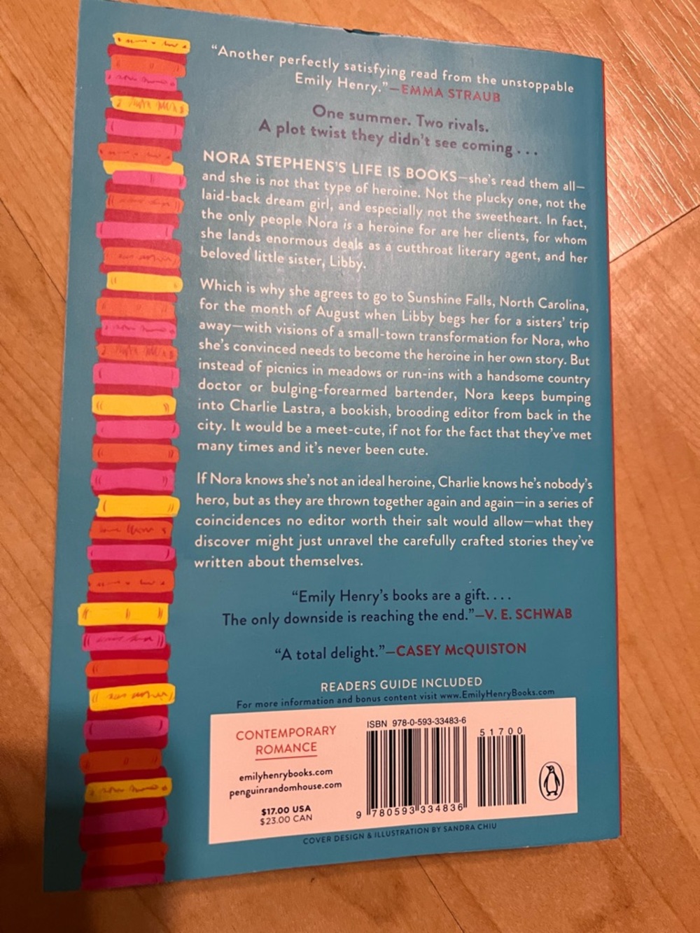 Book Lovers by Emily Henry - Bright Blue Paperback - Picture 2 of 2